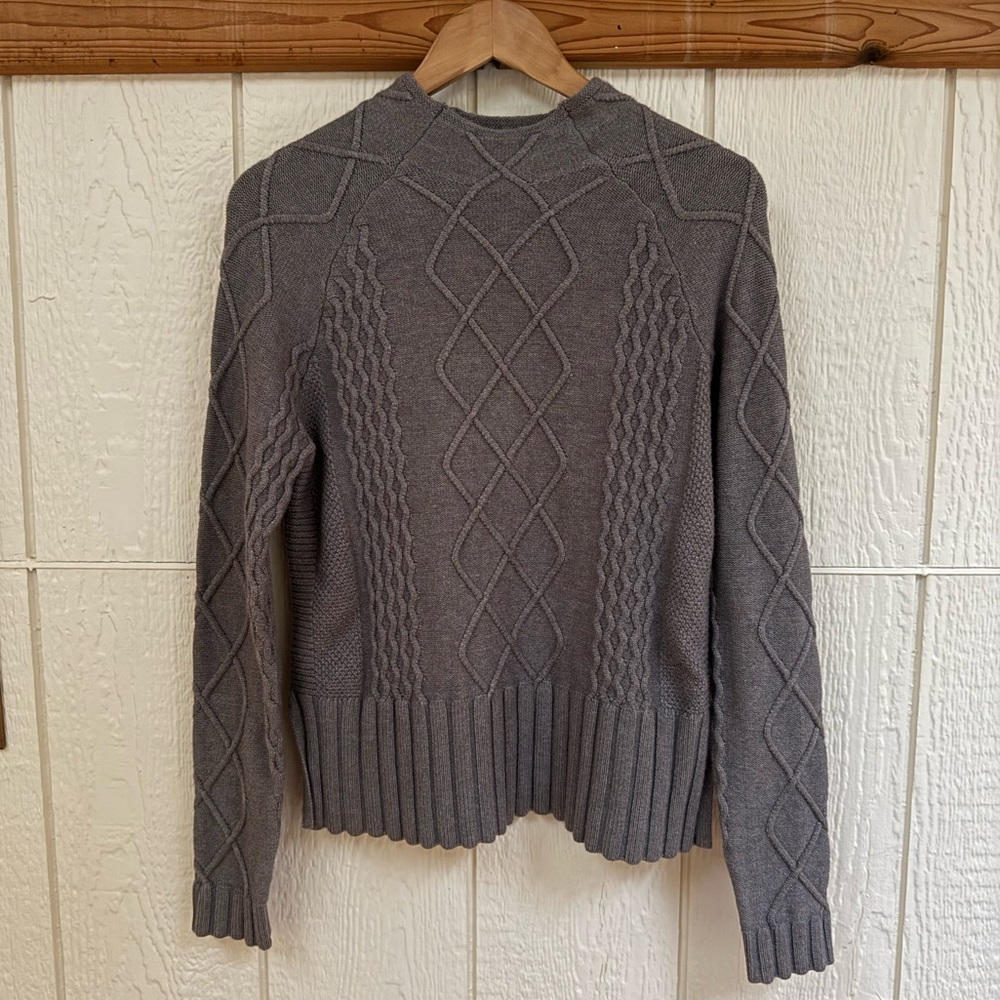 Cyrus Charcoal Cable Knit Women's Sweater